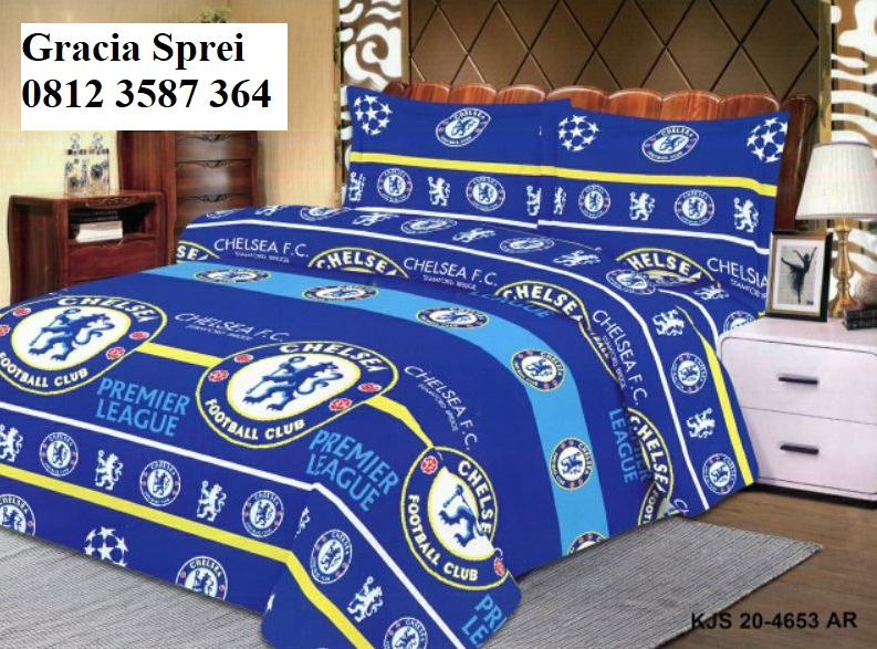 <p>Sprei Disperse Chelsea FC bendera biru dengan k